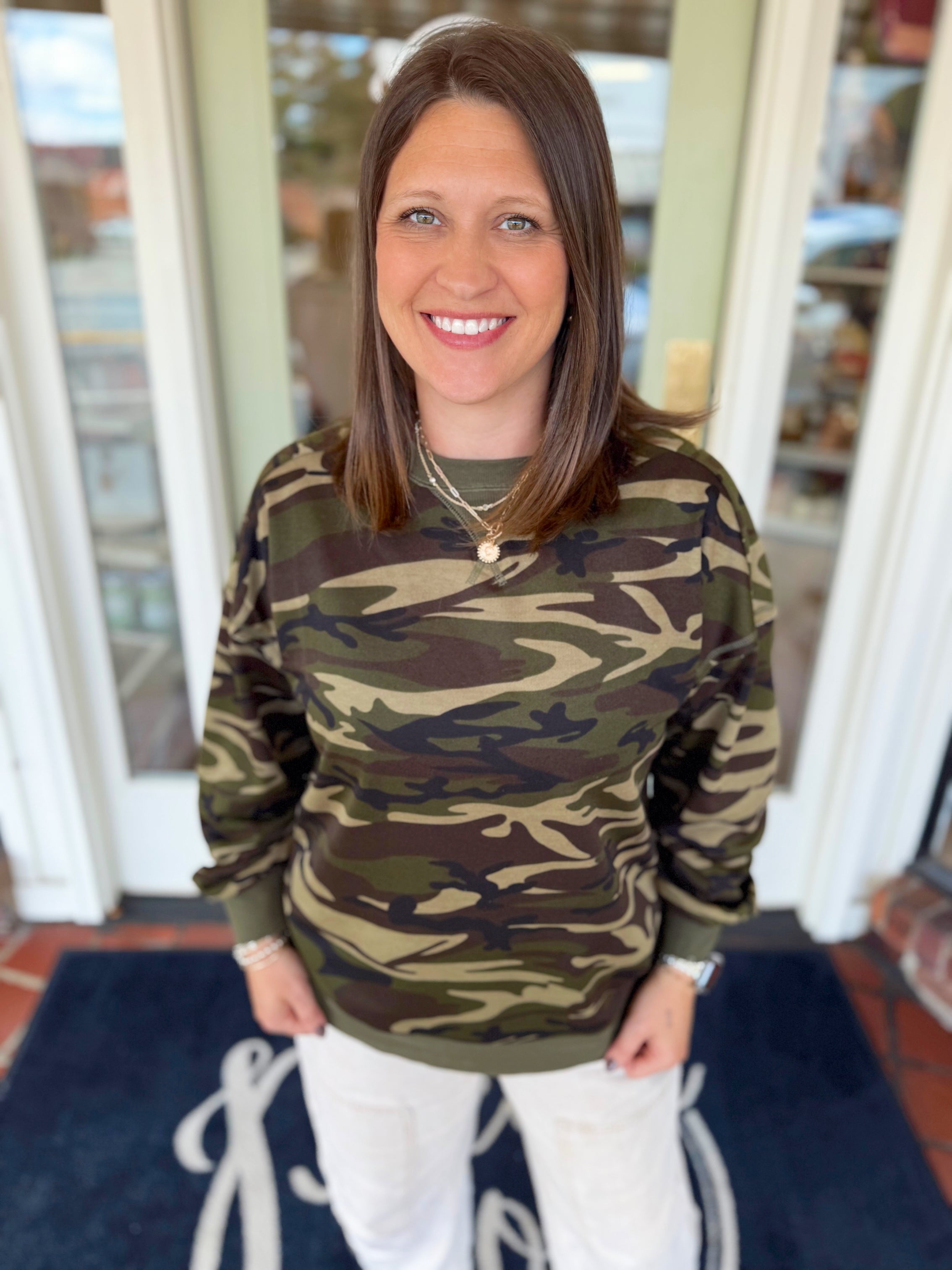 The Candace Camo Top
