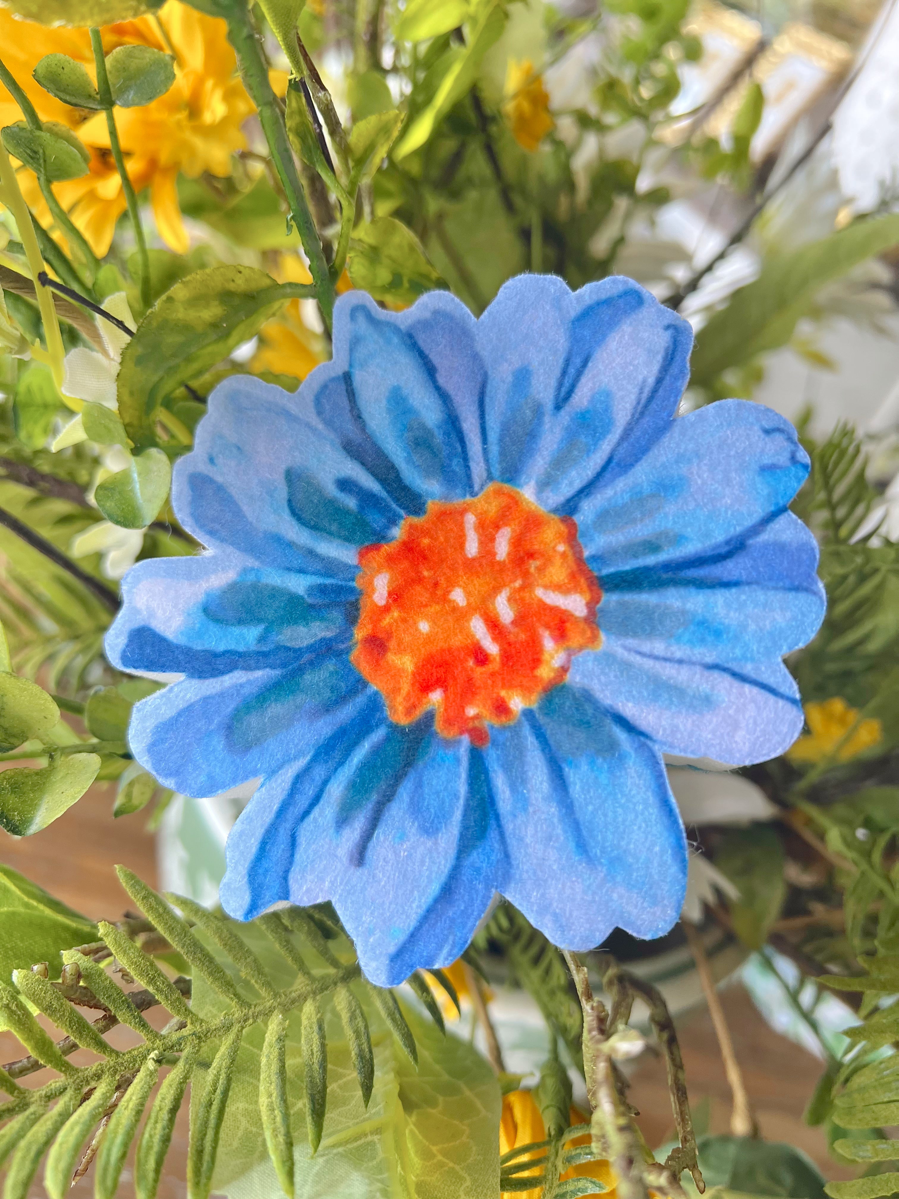 Blue Flower Spring Sponge