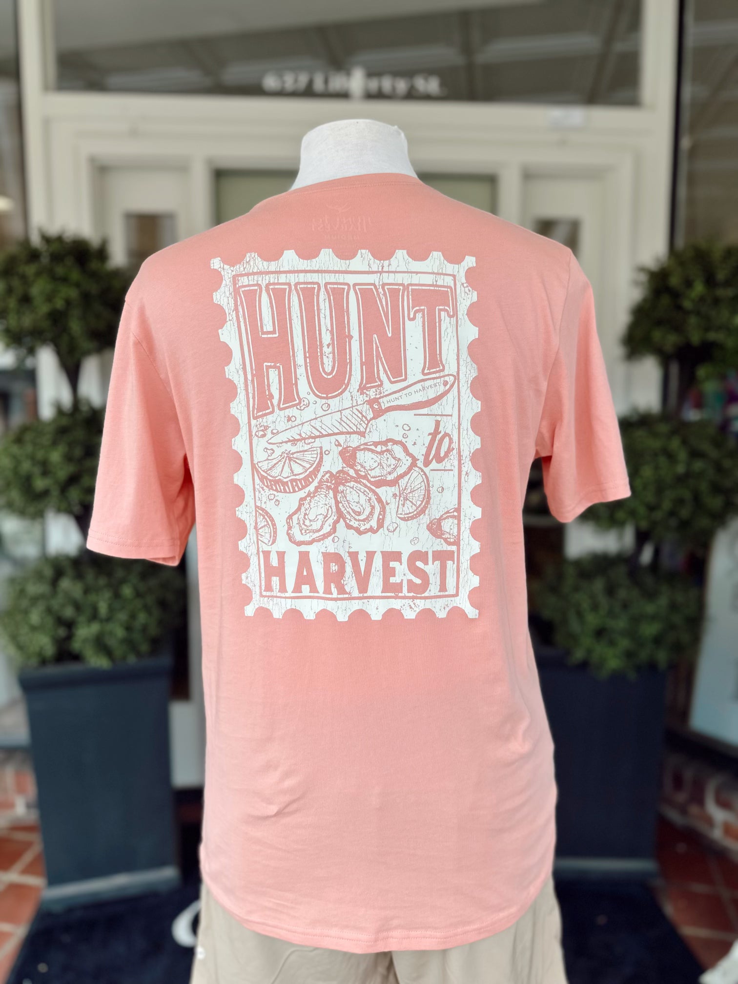 Half Shell Tee in Peach by Hunt to Harvest