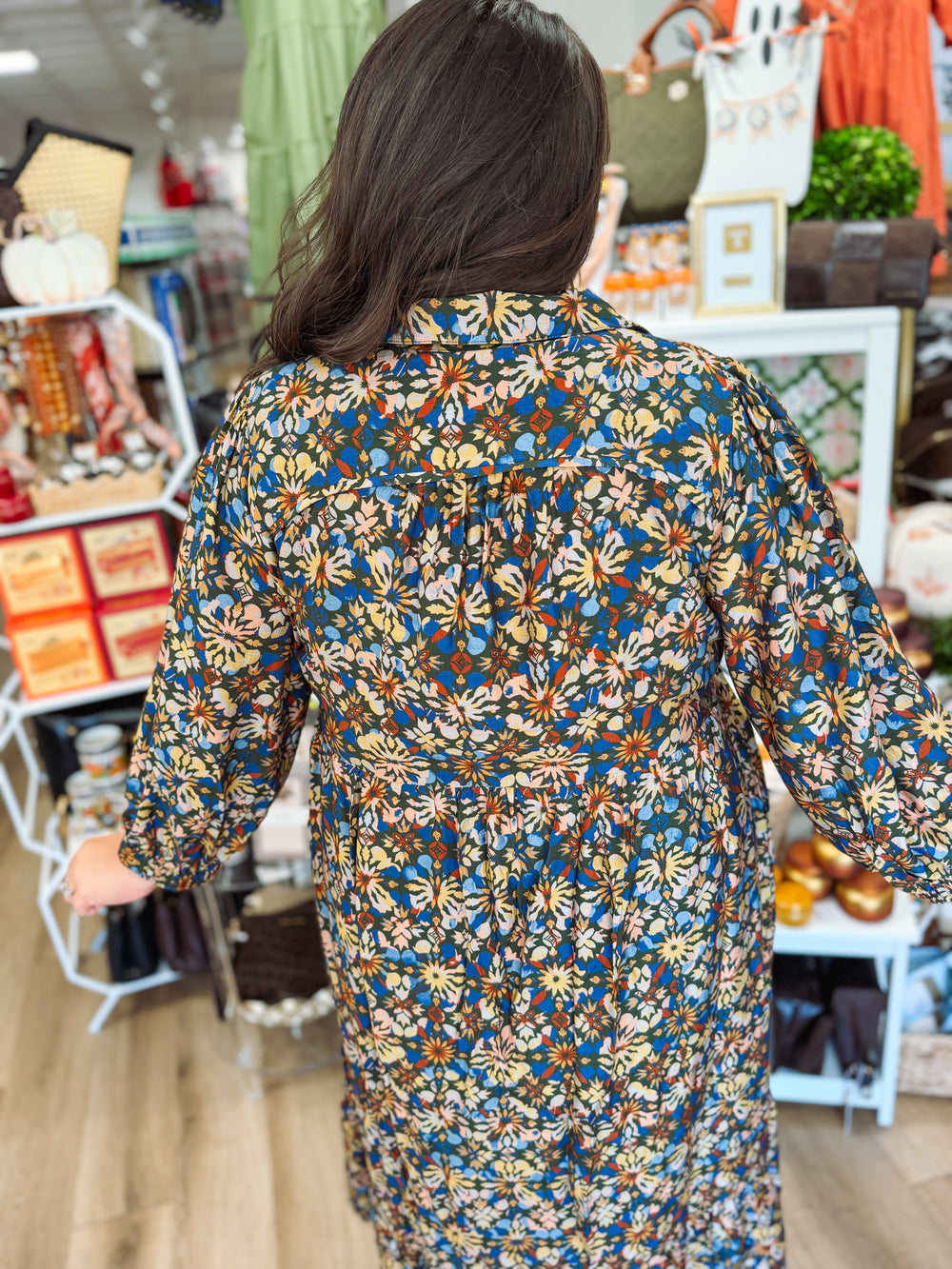 The Alaine Floral Midi Dress (XL-2X)
