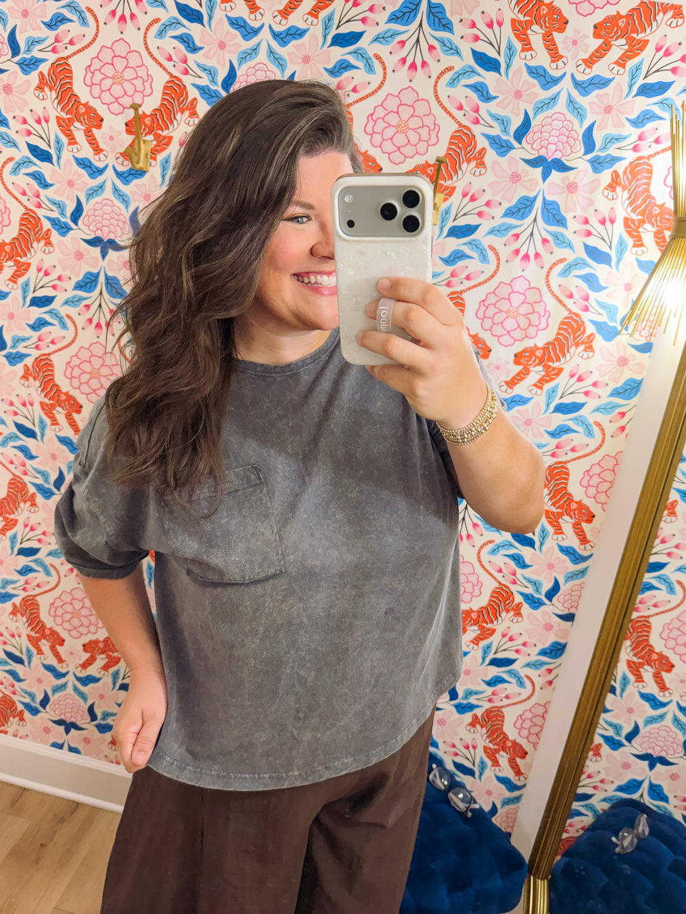 The Corrine Acid Wash Tee (1X-3X)