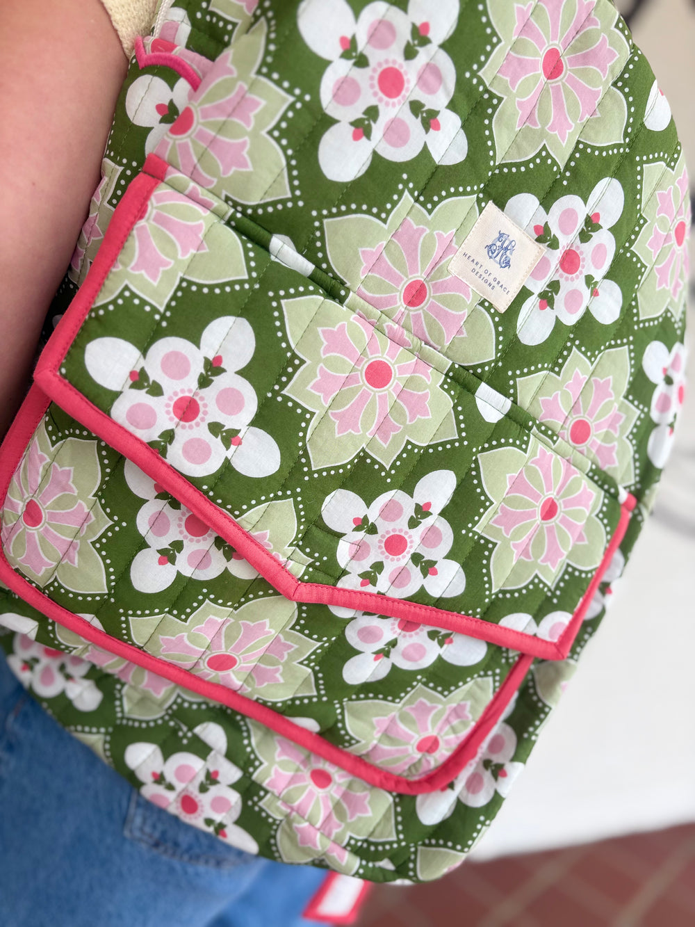 Grenada Mosaic Luxe Quilted Backpack