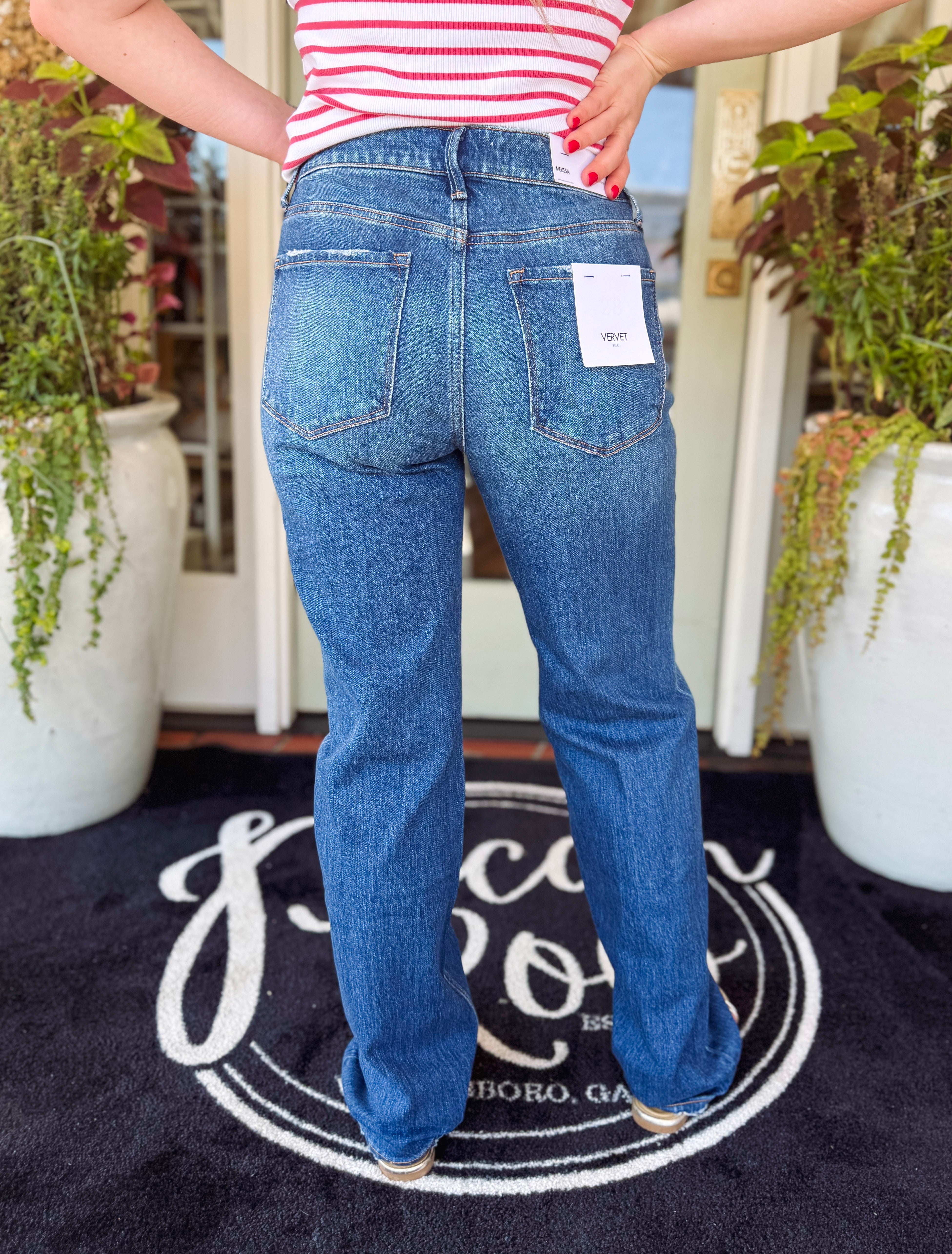 The Melissa Mid Rise Straight Jeans (24-32)