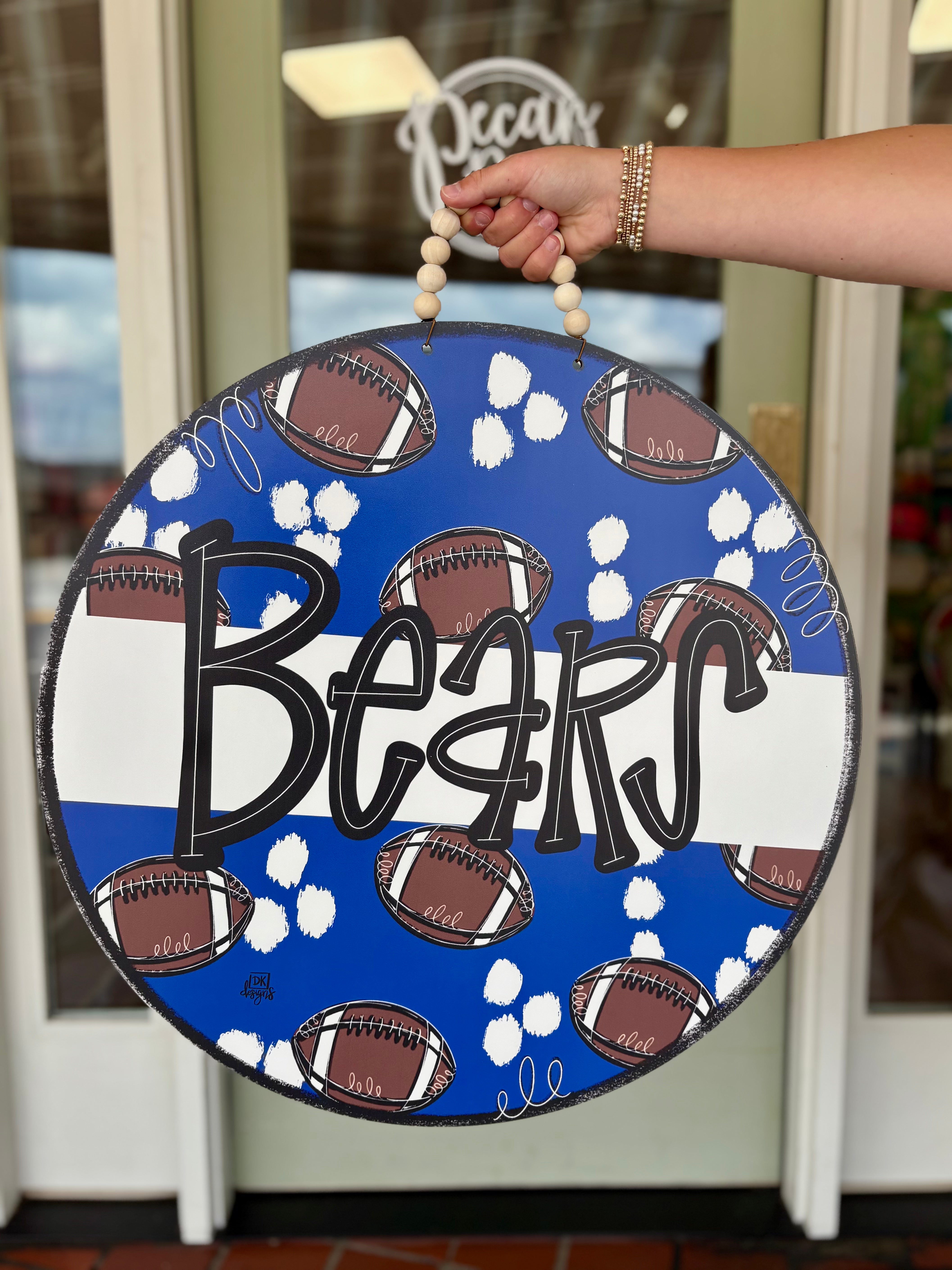 Blue and White Bears Door Hanger