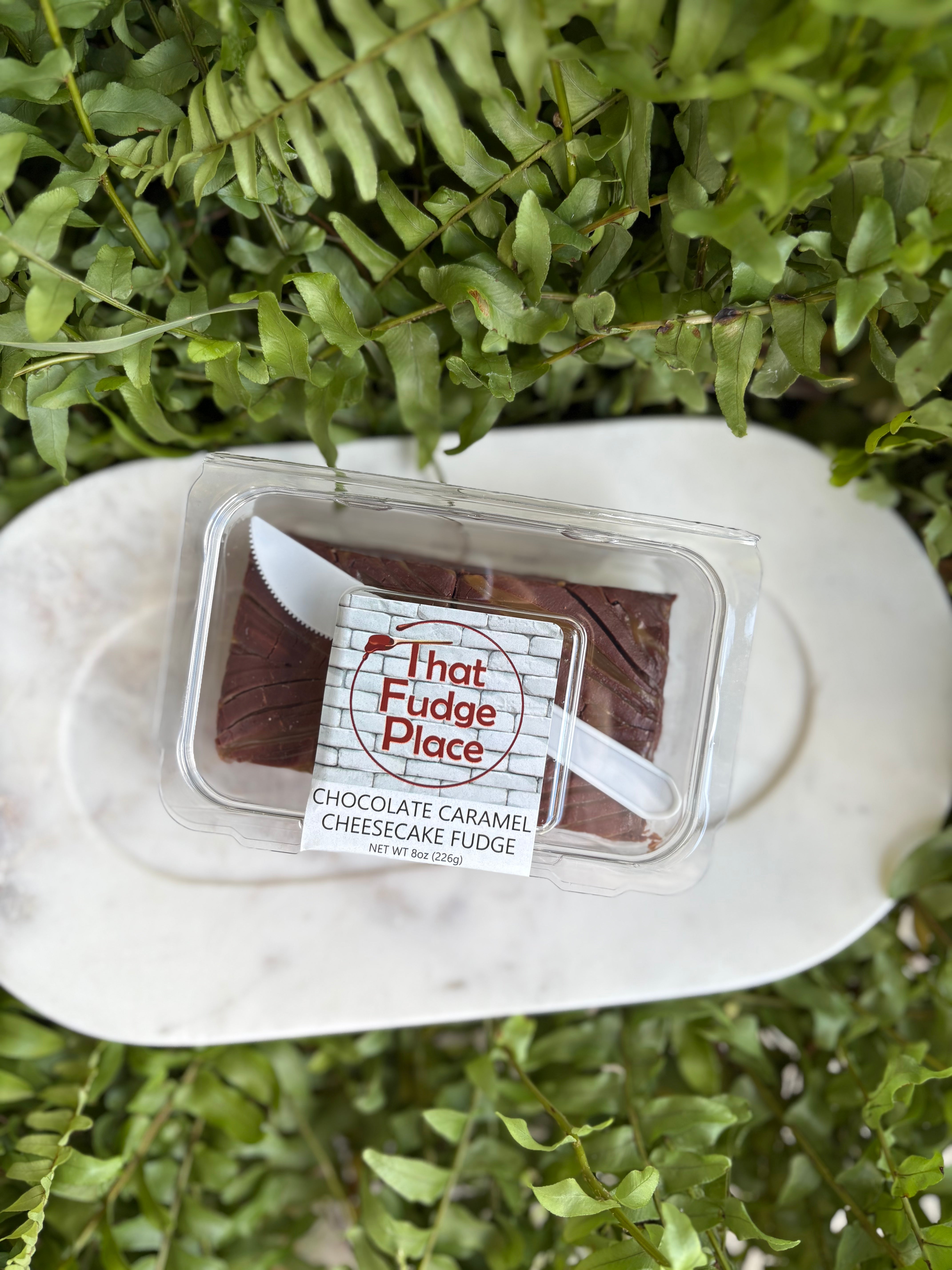 Chocolate Caramel Cheesecake Fudge