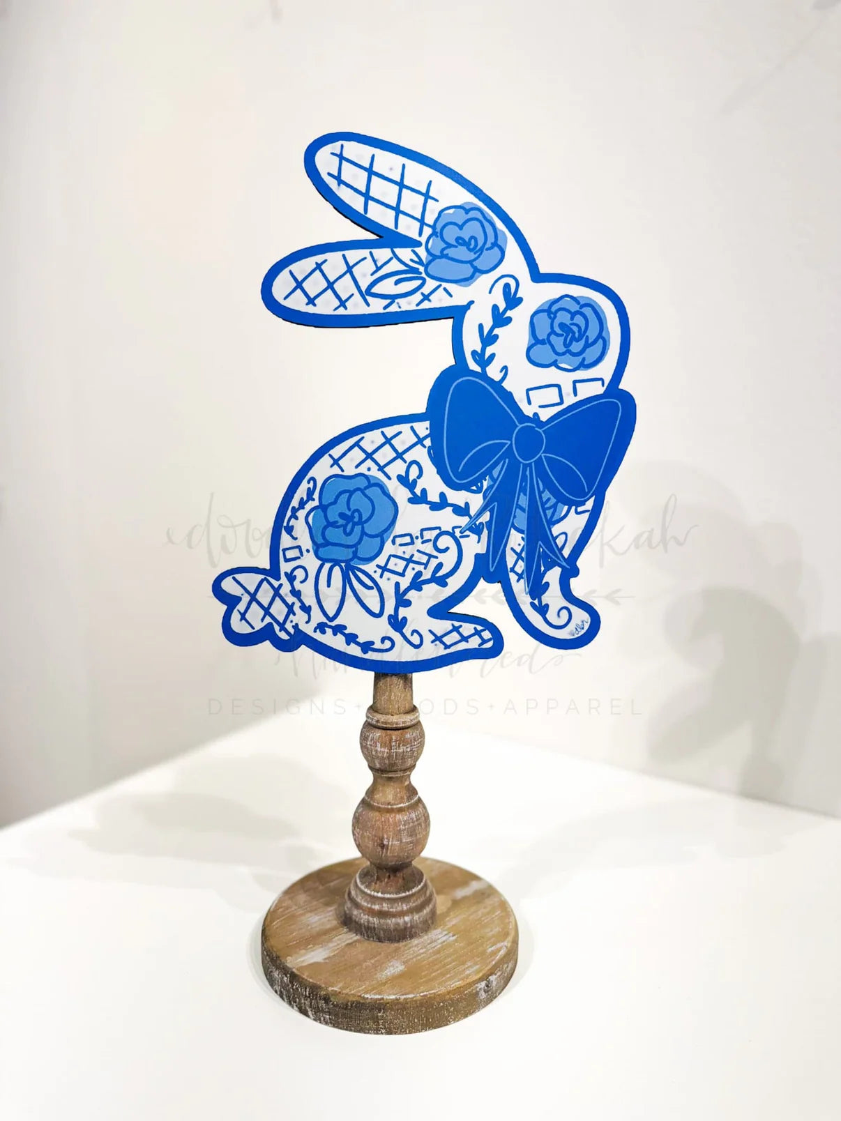 Blue Bunny Bow Topper