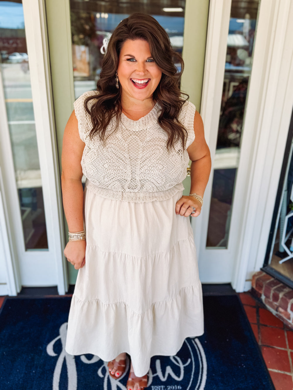 The Carmen Woven Sweater Maxi Dress