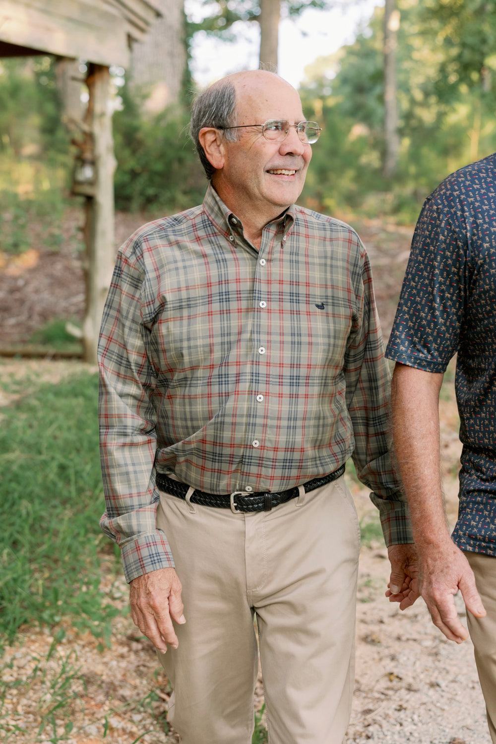 Barnstable Lines Performance Dress Shirt in Sage & Navy By Southern Marsh