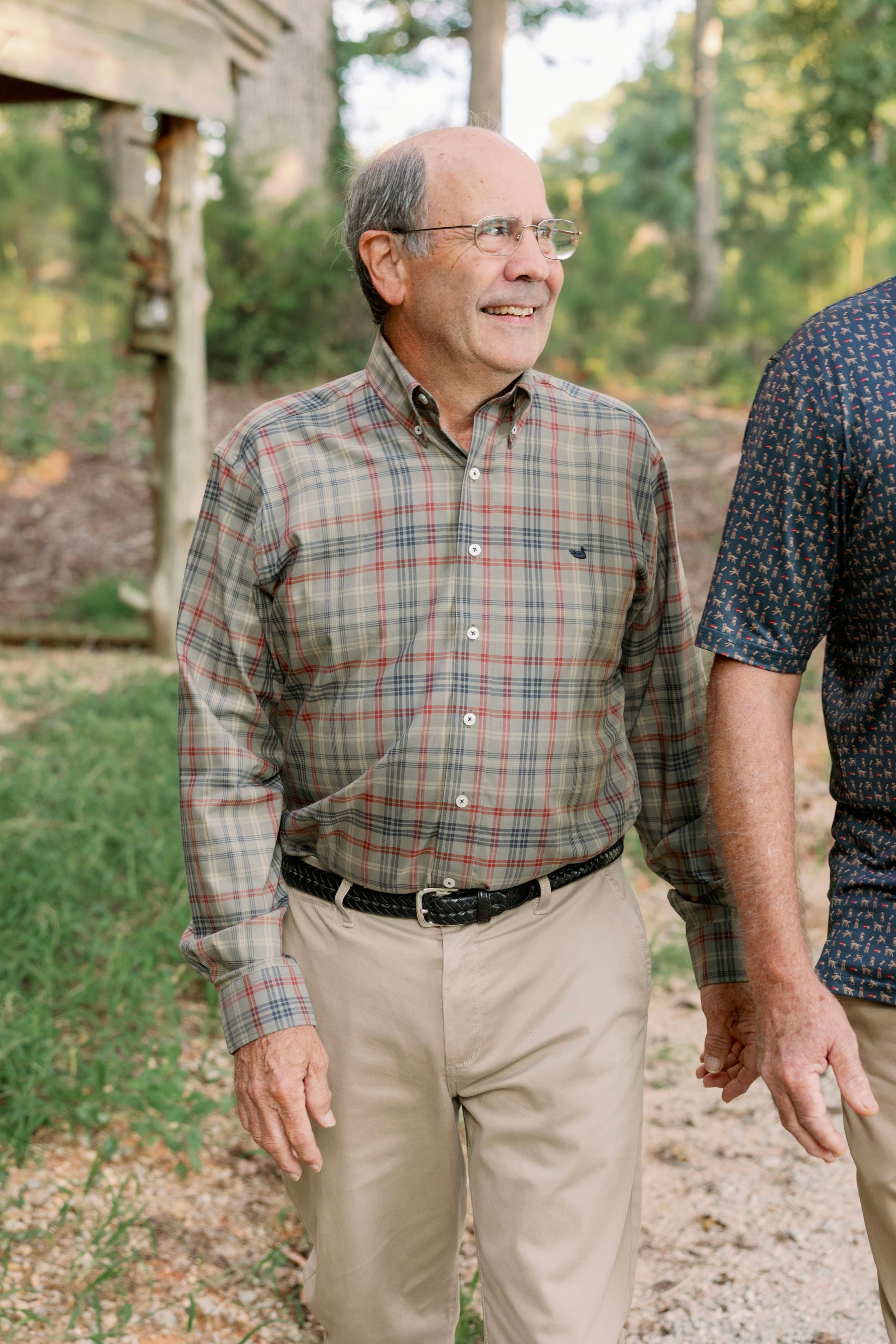 Barnstable Lines Performance Dress Shirt in Sage & Navy By Southern Marsh