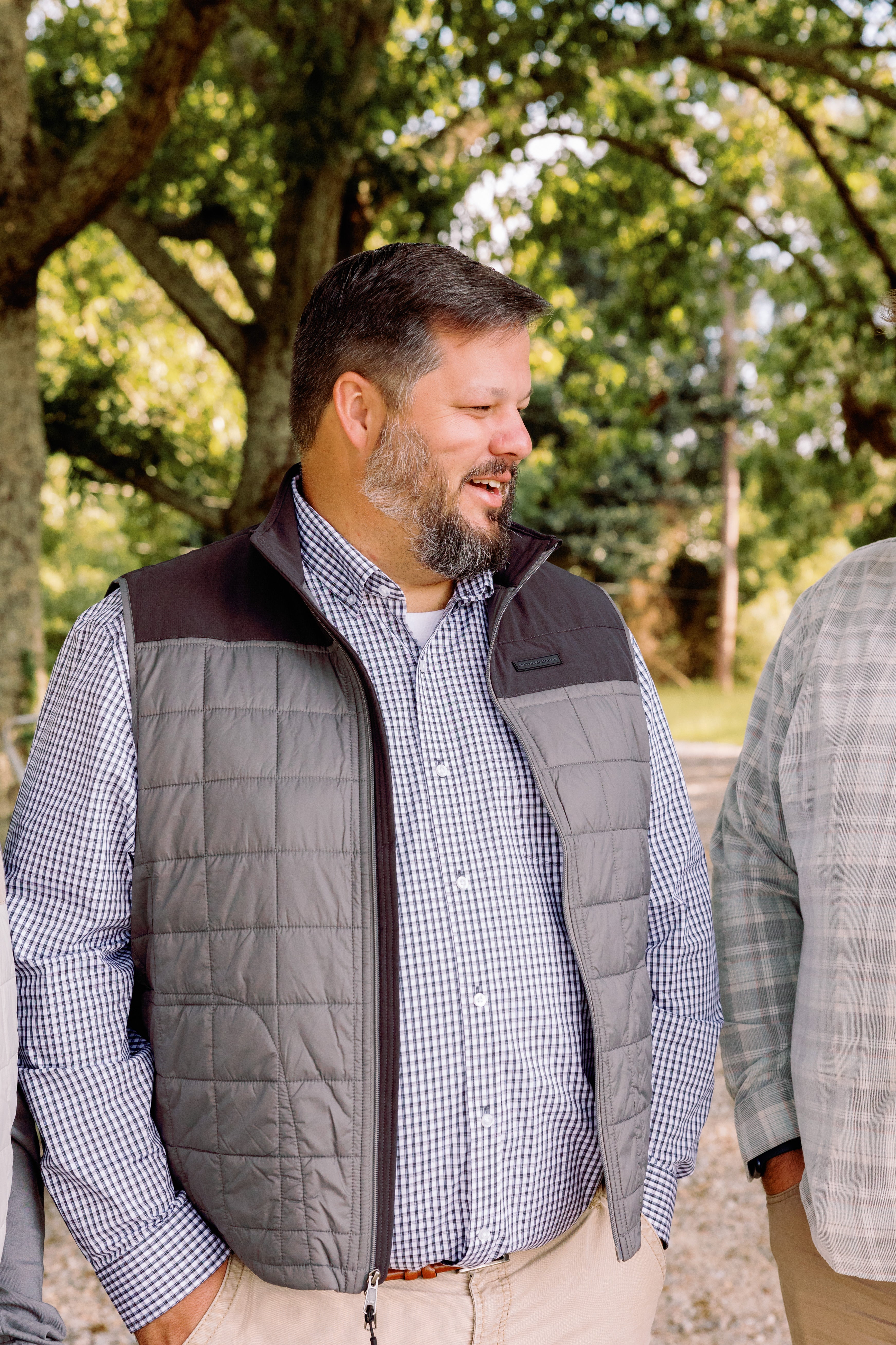 Falcon Hill Quilted Vest in Dark Gray By Southern Marsh