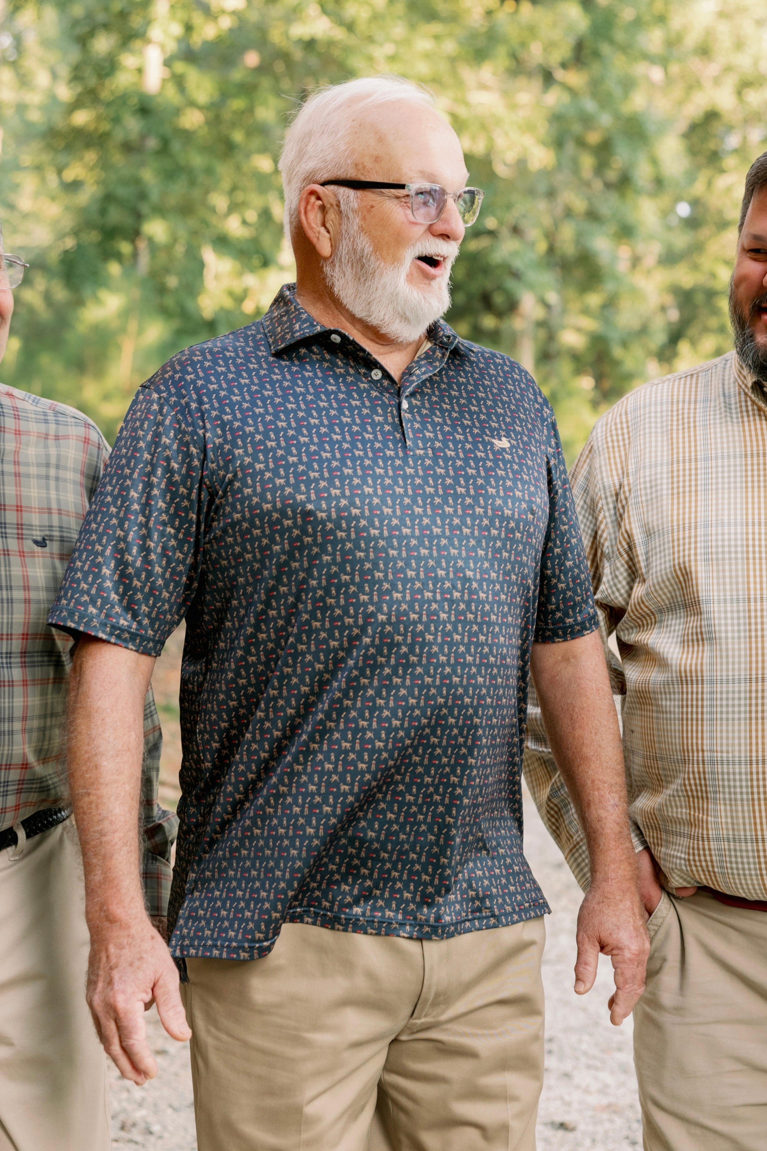 Mans Best Friend Polo - Golden Doodle in Navy