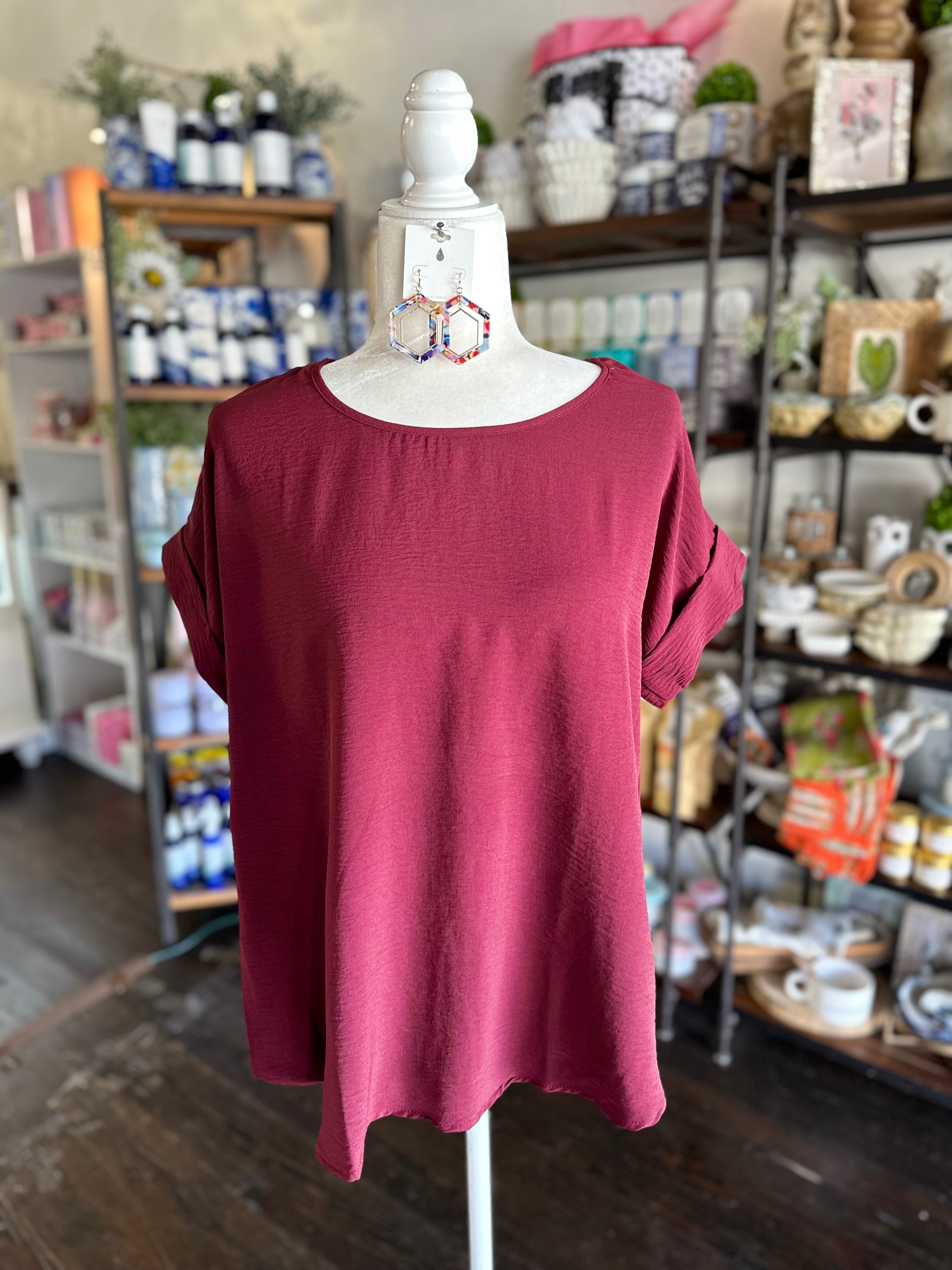 Jenna’s Favorite Top in Burgundy