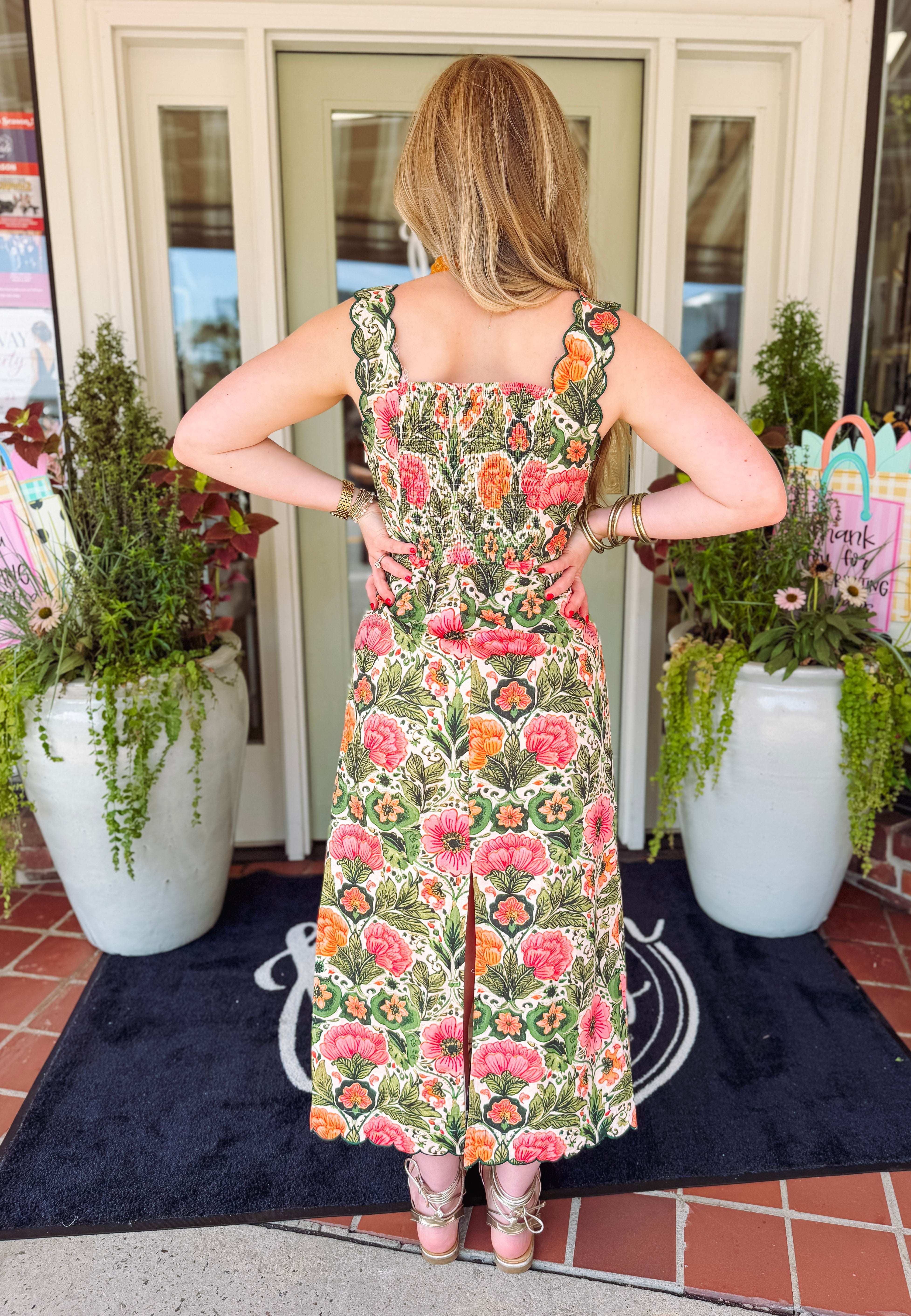 The Julie Scalloped Trimmed Midi Dress (S-L)