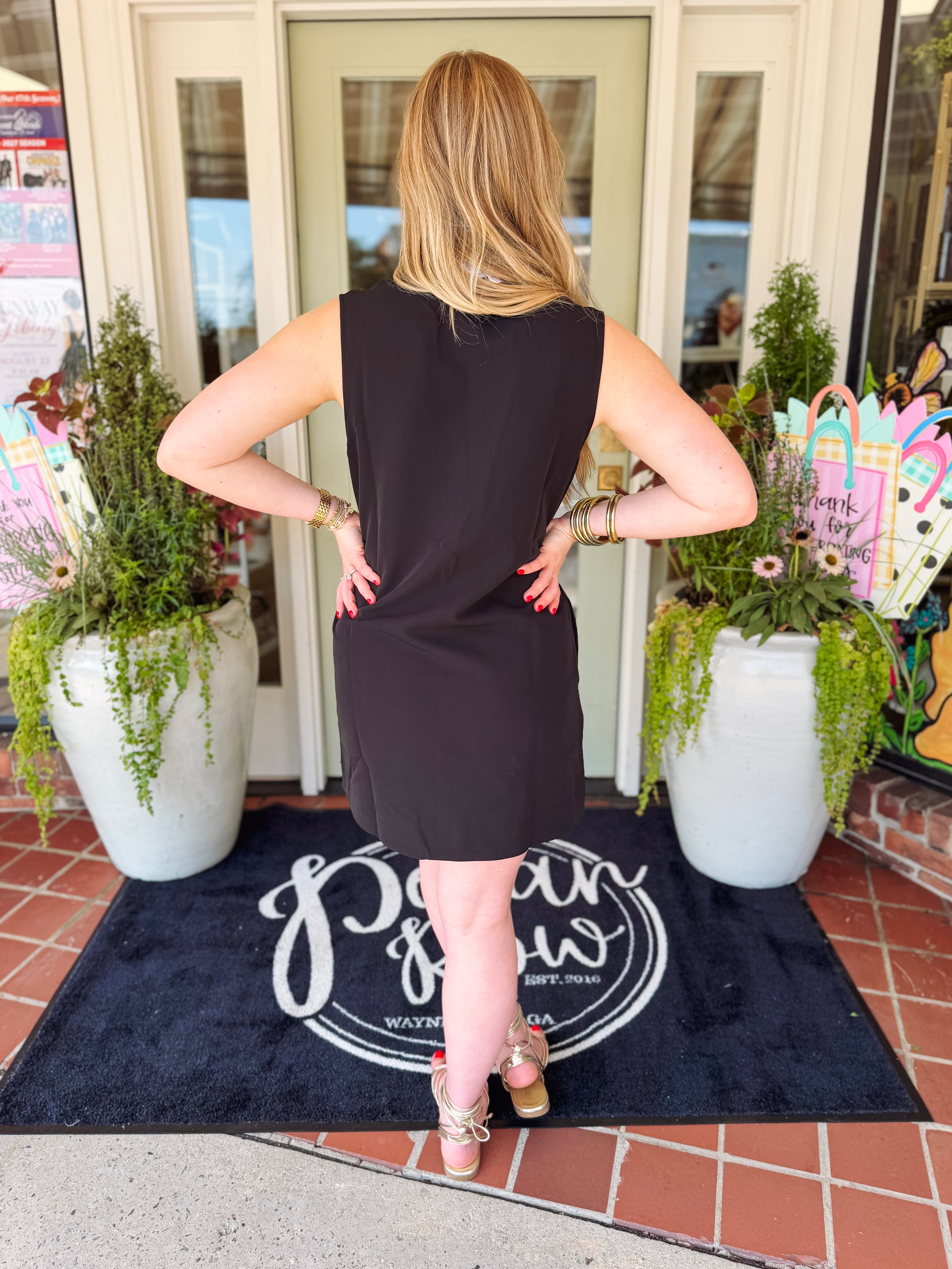 The Denise Stand Collar V Neck Dress (S-L)