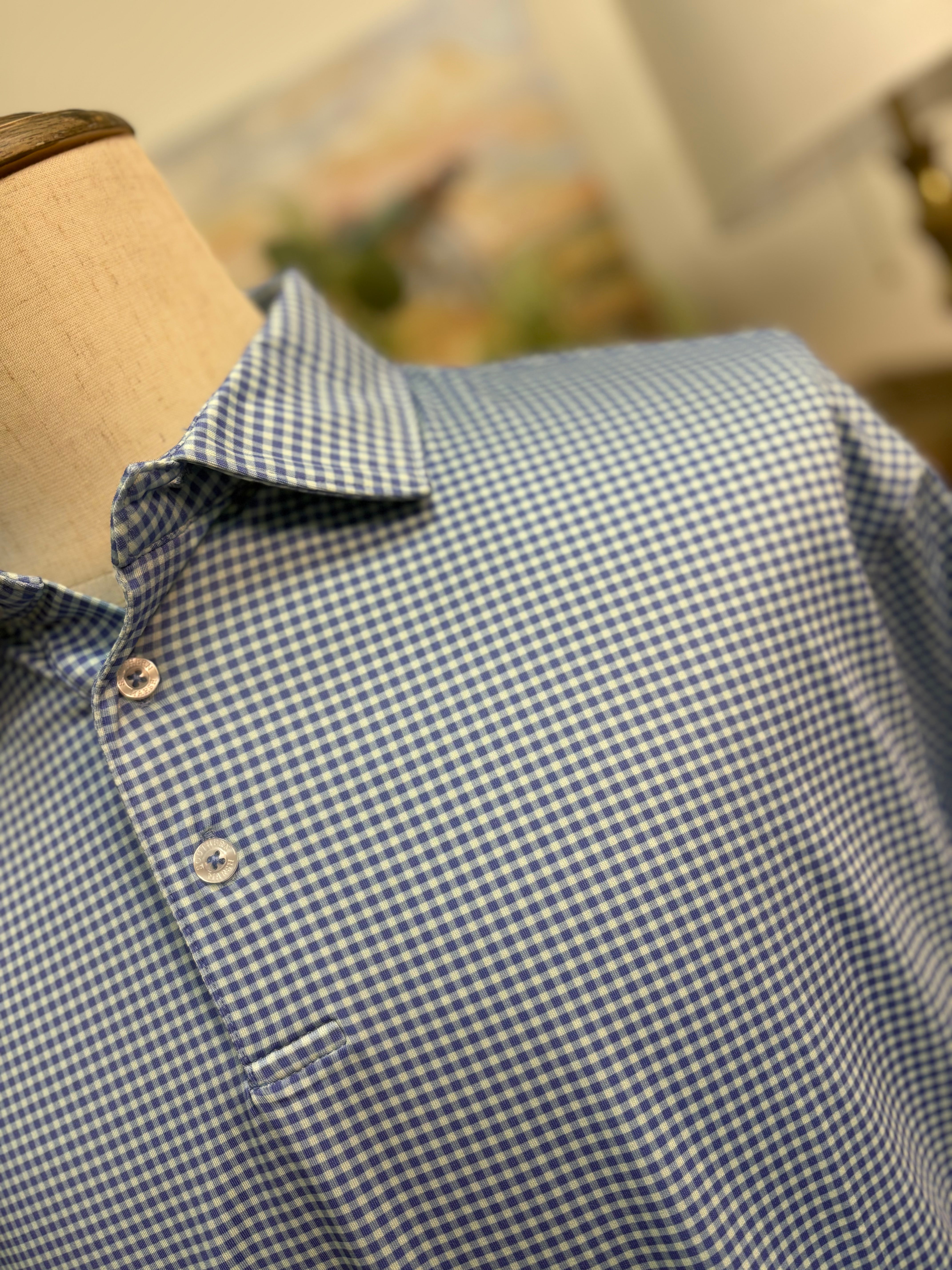 Walker Performance Polo in Slate & Mint by Southern Marsh