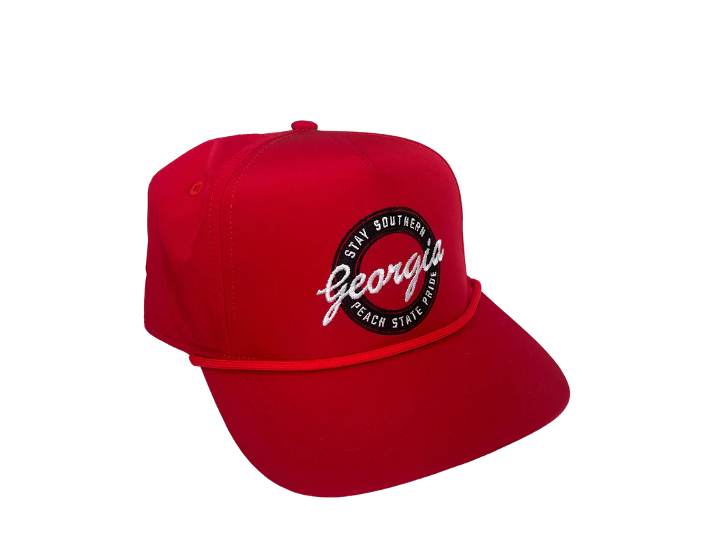 Retro Georgia Five Panel Performance Rope Hat by Peach State Pride