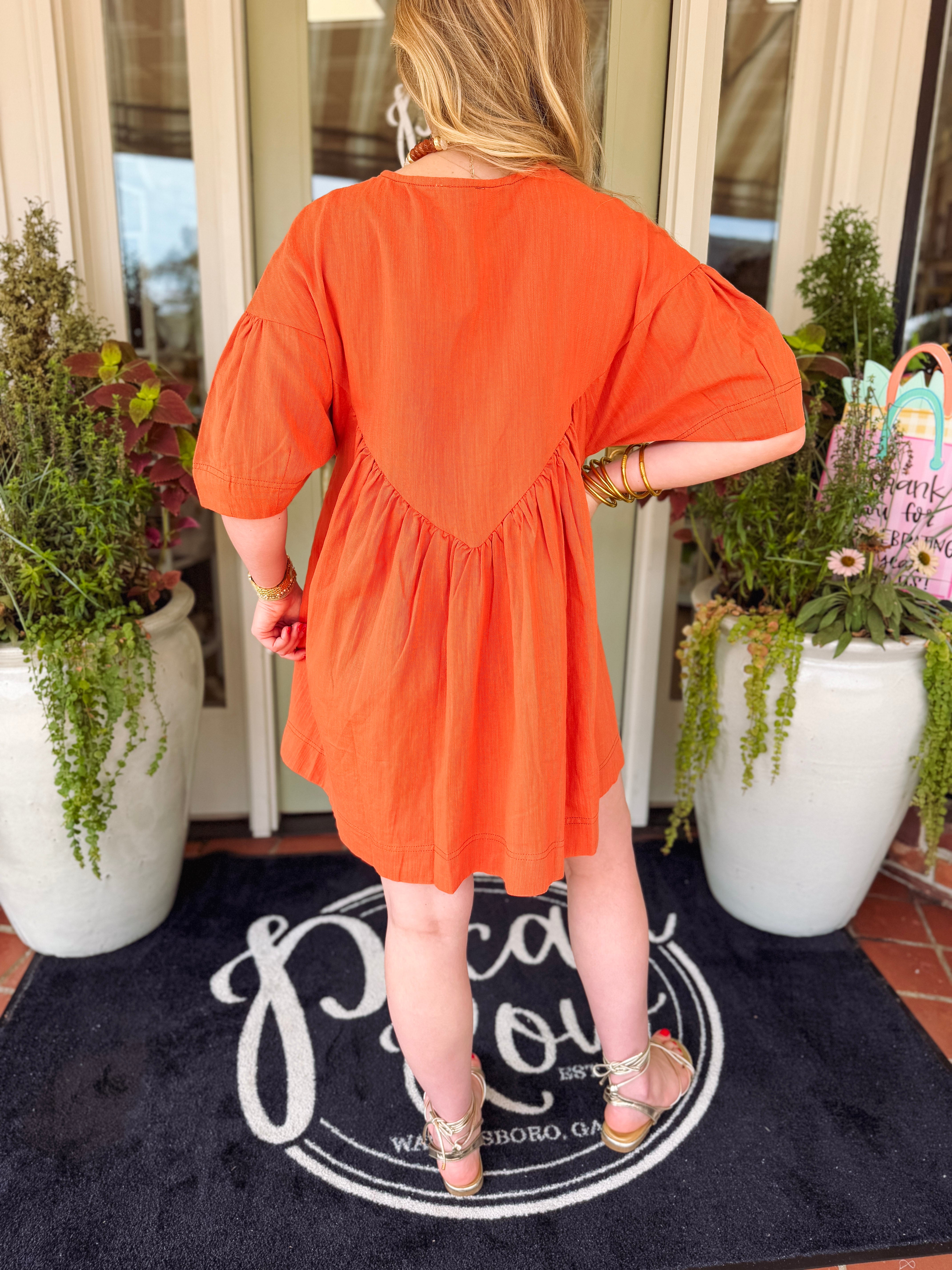 The Dawn Embroidered Linen Tunic Dress (S-L)
