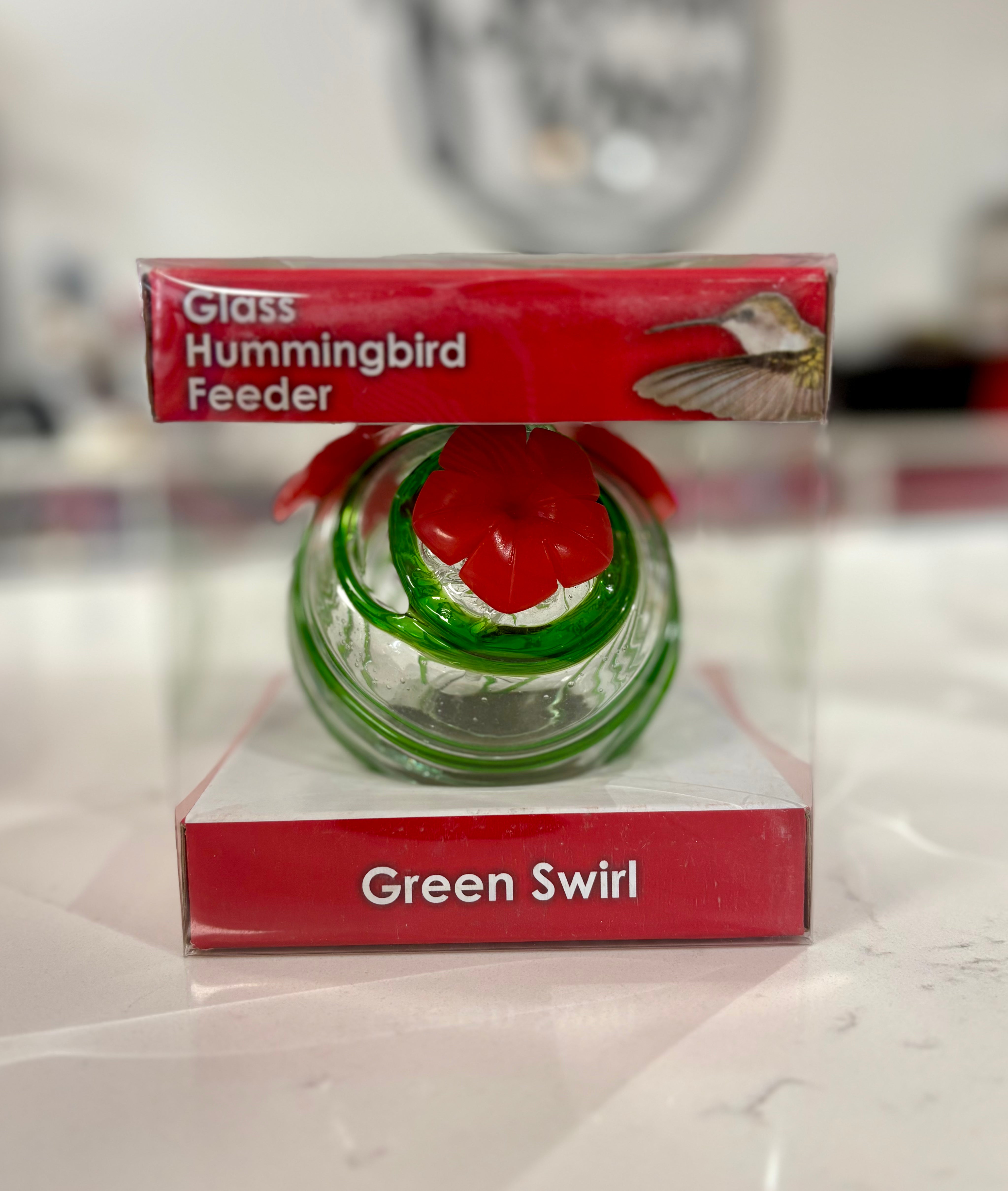 Glass Hummingbird Feeder