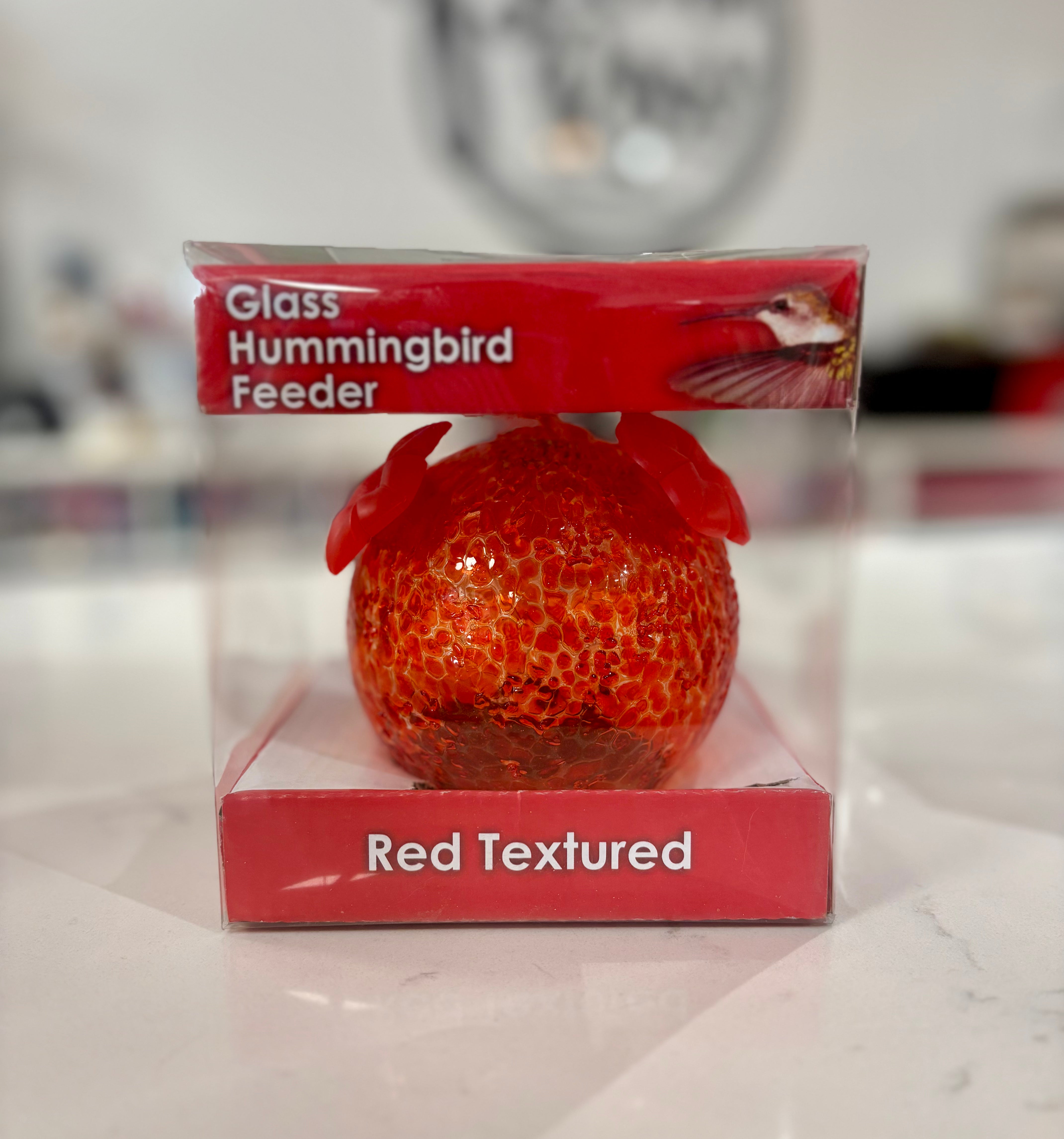 Glass Hummingbird Feeder