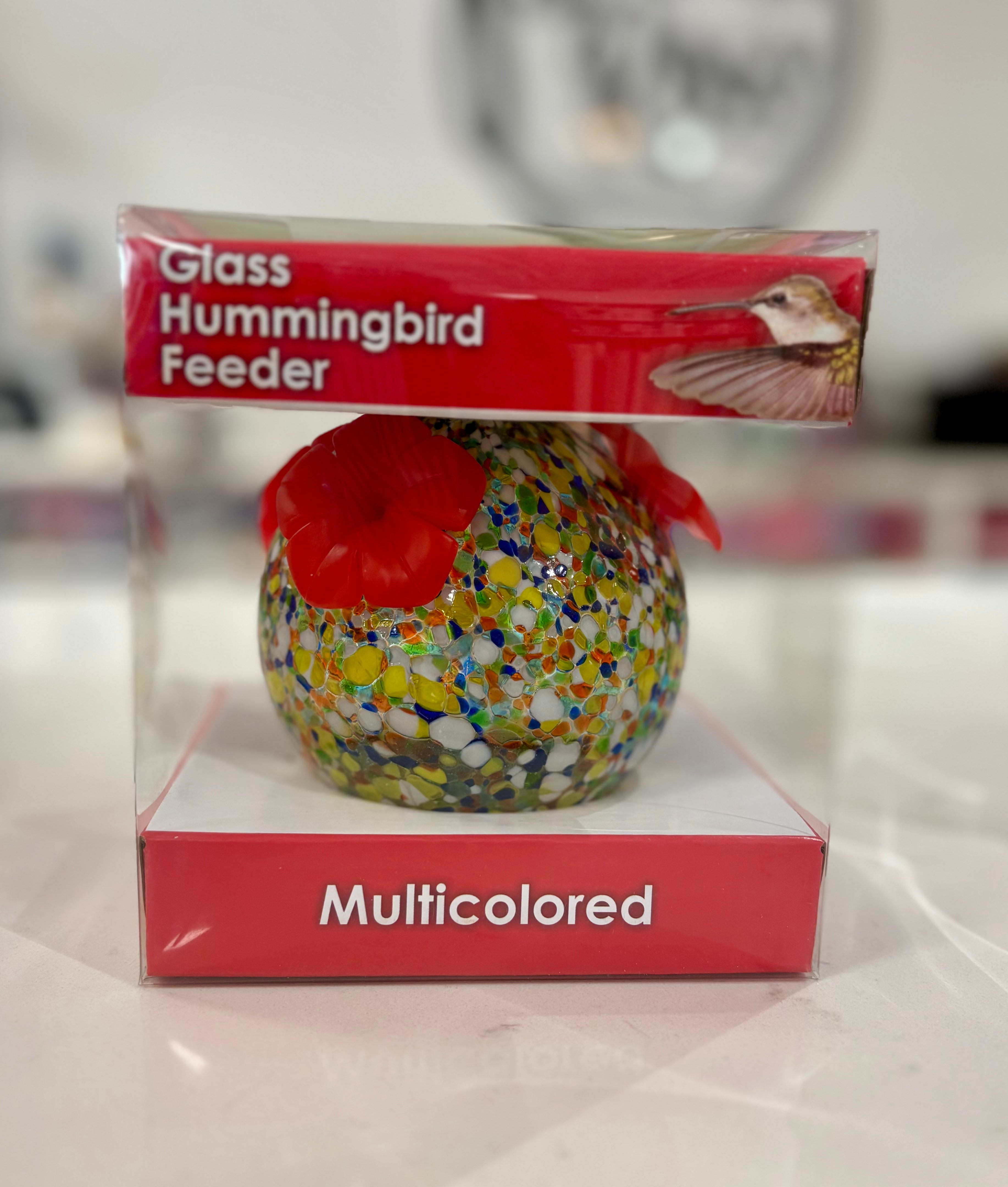 Glass Hummingbird Feeder