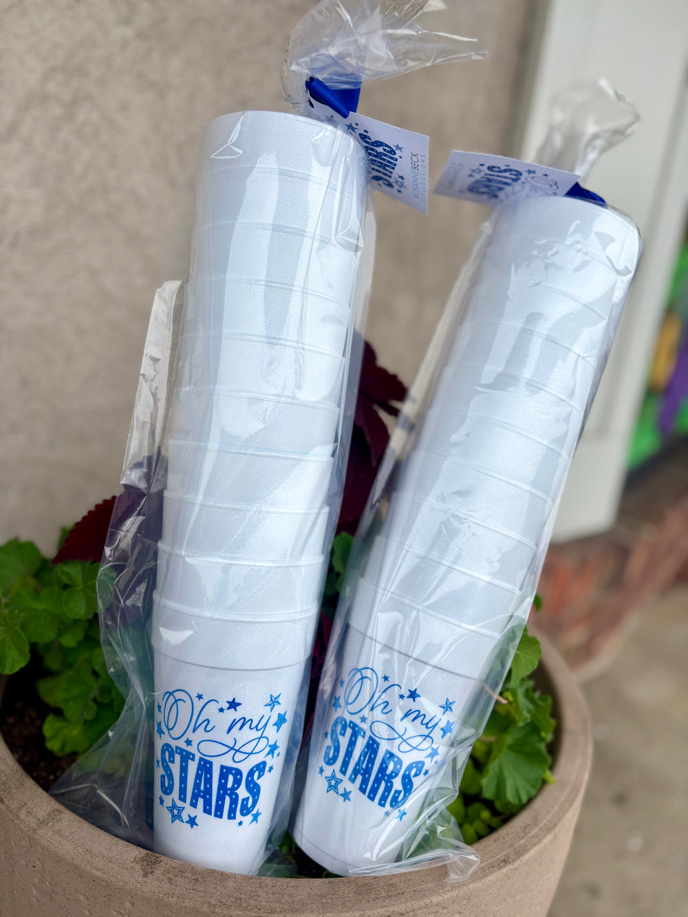Oh My Stars - Set of 10 Styrofoam Cups