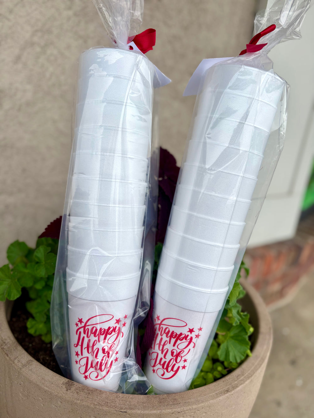 Happy 4th of July - Set of 10 Styrofoam Cups