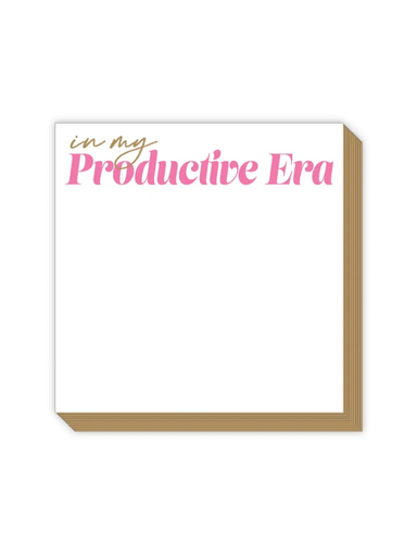 Note pad with 'in my Productive Era' text on the top 