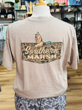 Inflight Badge-SEAWASH BrandingTee in Washed Burnt Taupe by Southern Marsh co