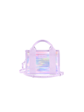 Iridescent purple clear stadium purse