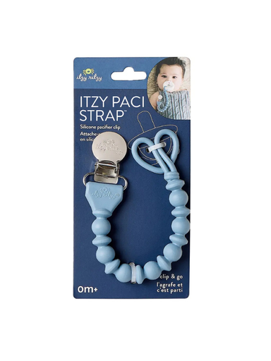 Blue silicone paci clip 