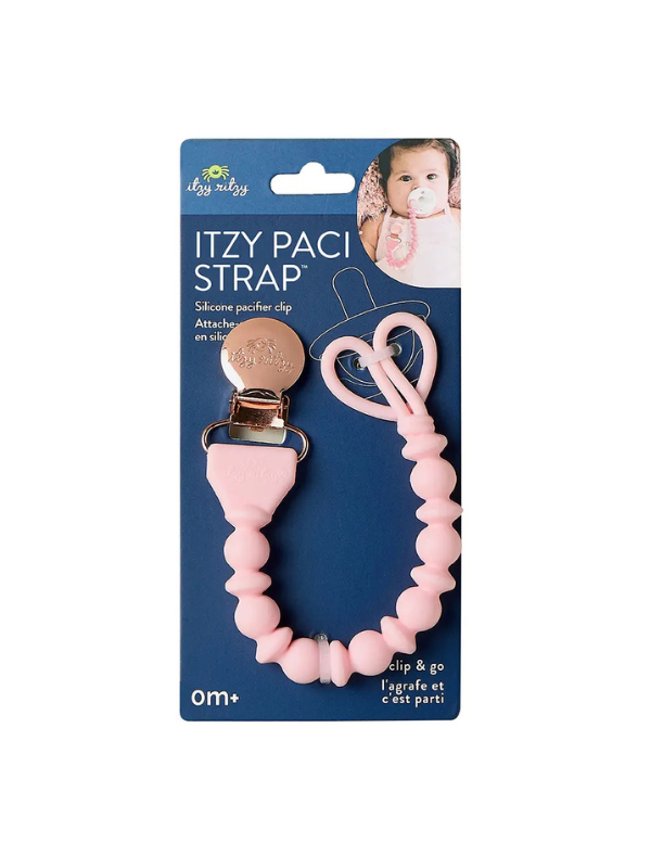 Light pink silicone paci strap by itzy ritzy