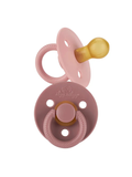 Pack of two natural pink rubber pacis by Itzy Ritzy 