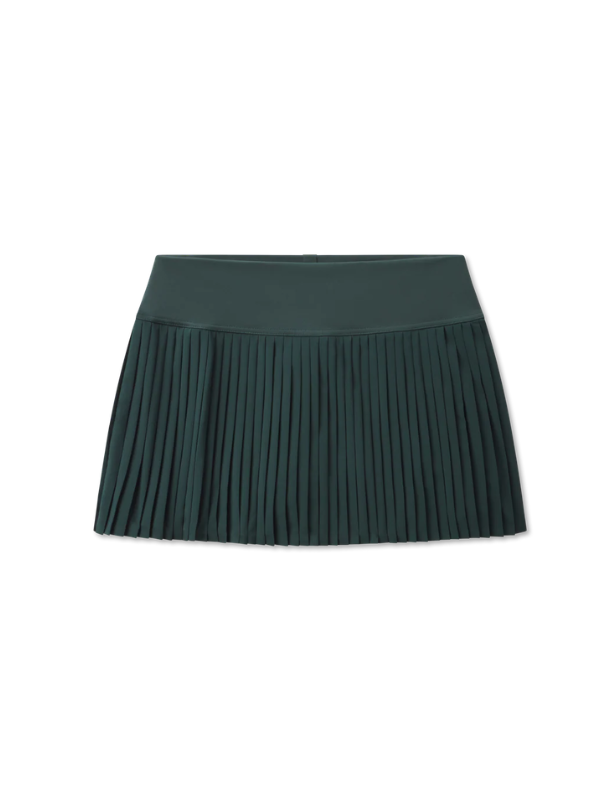 Green pleated athletic tennis golf skirt skort with shorts and pockets by southern marsh 