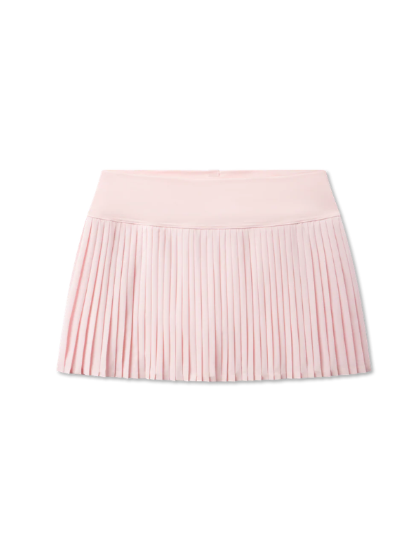 light pink pleated athletic tennis golf skirt skort with shorts and pockets by southern marsh 