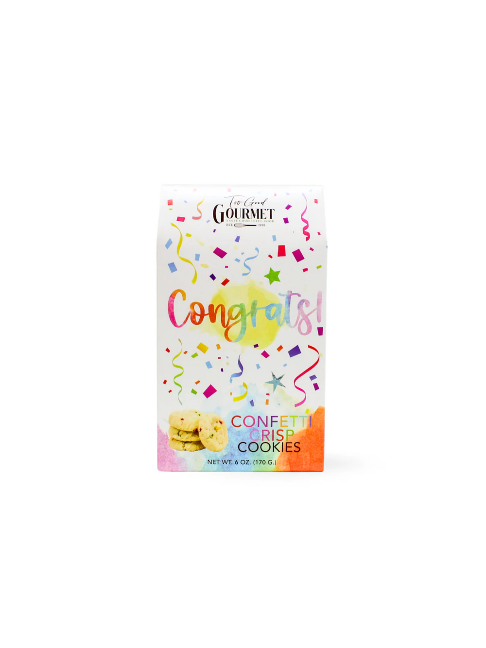 Everyday Sentiment Cookies- "Congrats" Confetti Crisp Cookies