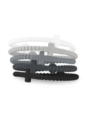 Pack of 5 silicone beaded cross bracelets 