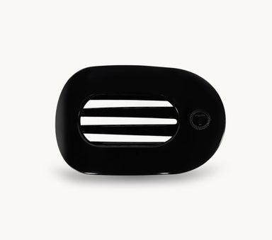 Jet Black Medium Flat Round Hair Clip teleties