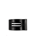 Jet Black Small Flat Rectangle Hair Clip teleties