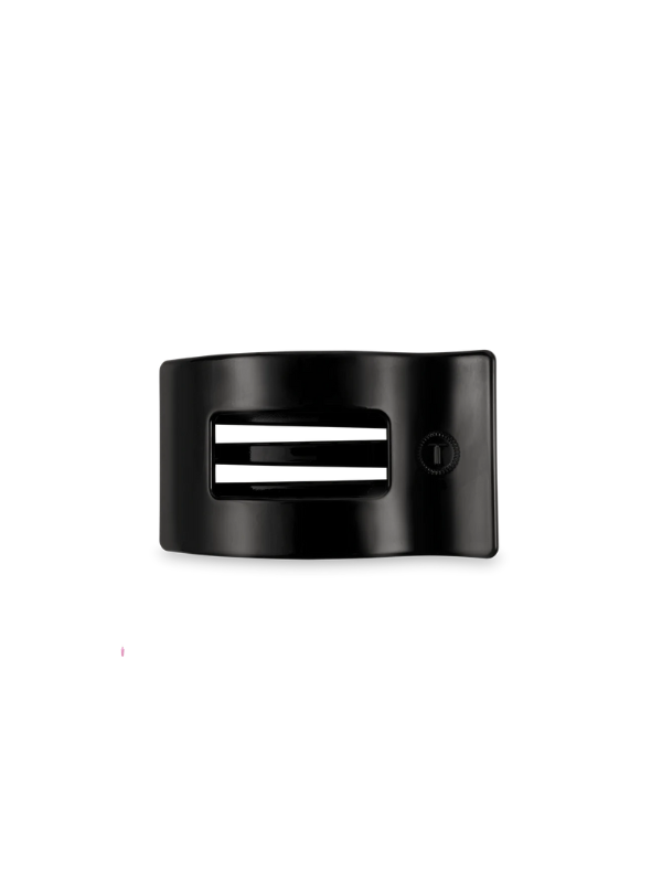 Jet Black Small Flat Rectangle Hair Clip teleties