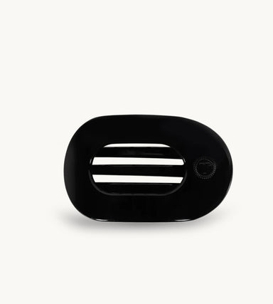 Jet Black Small Flat Round Hair Clip teleties