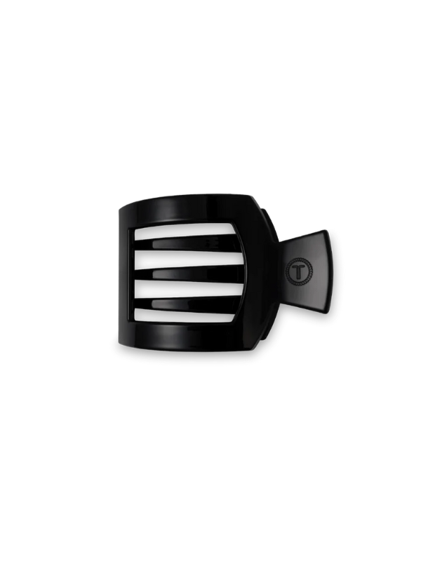 Jet Black Small Flat Square Clip teleties