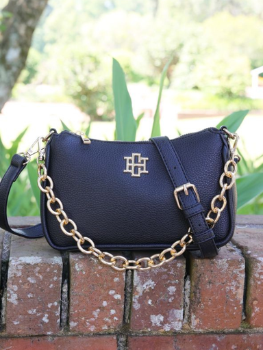 Joan Black Crossbody with chain strap