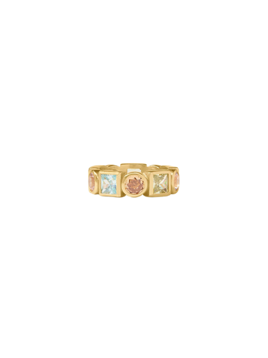 multi stone gold ring
