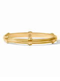 Gold bracelet on a white background