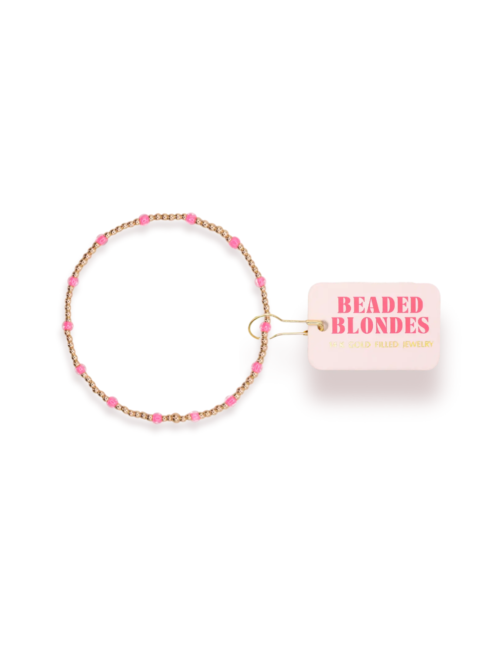 kids hot pink and gold bracelet