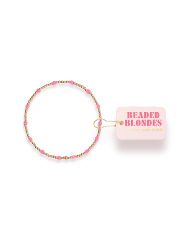 kids hot pink and gold bracelet