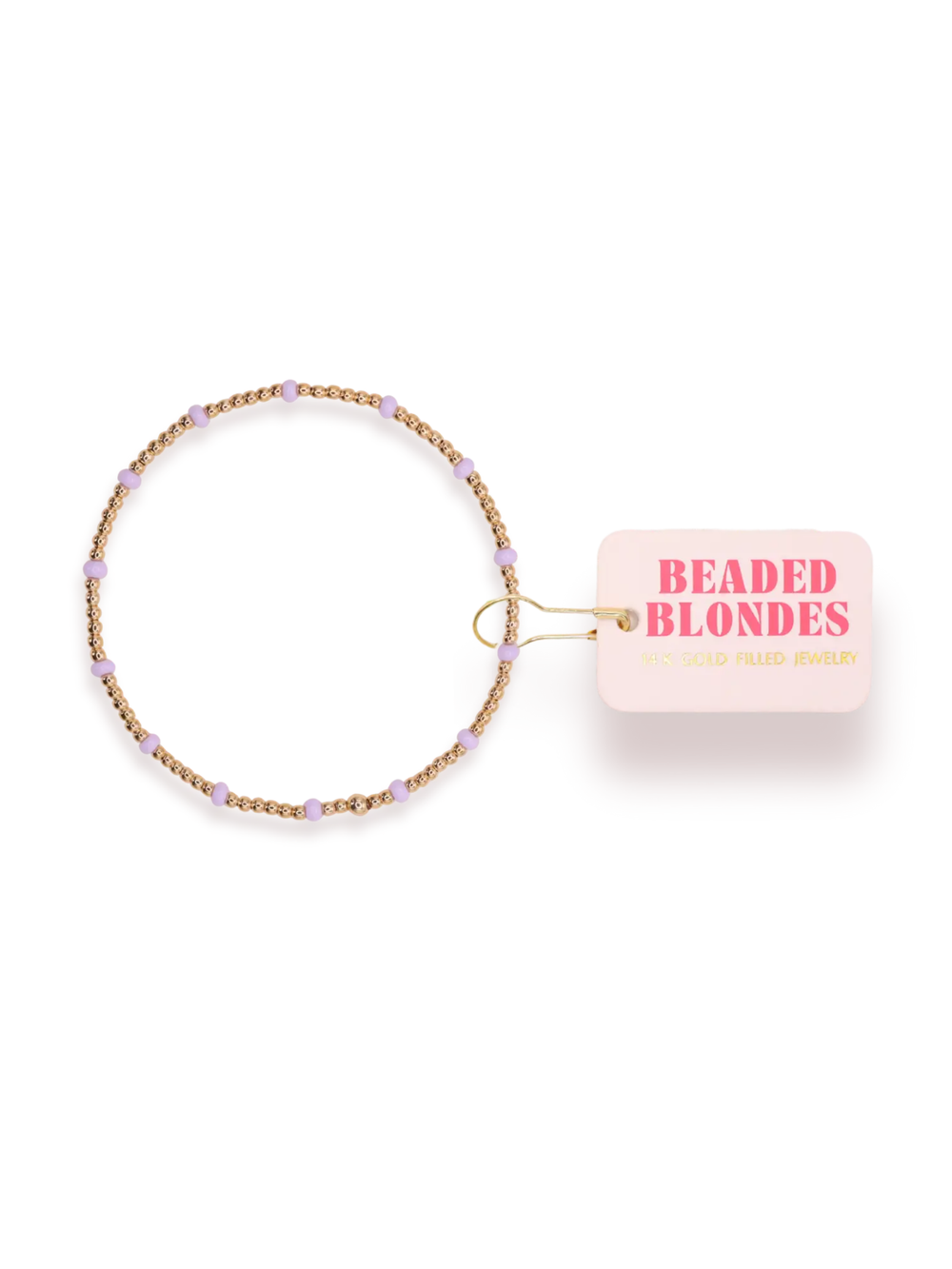 purple and gold beaded bracelet