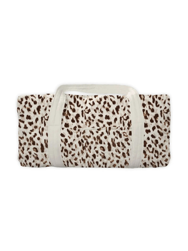Leopard print quilted duffle bag 