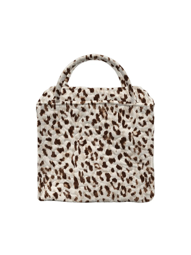 Kye Leopard Print Quilted Handbag