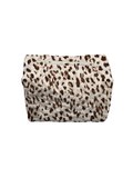 Leopard print large makeup bag
